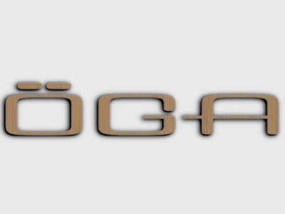 oga eyewear brand wood mounted plaque link